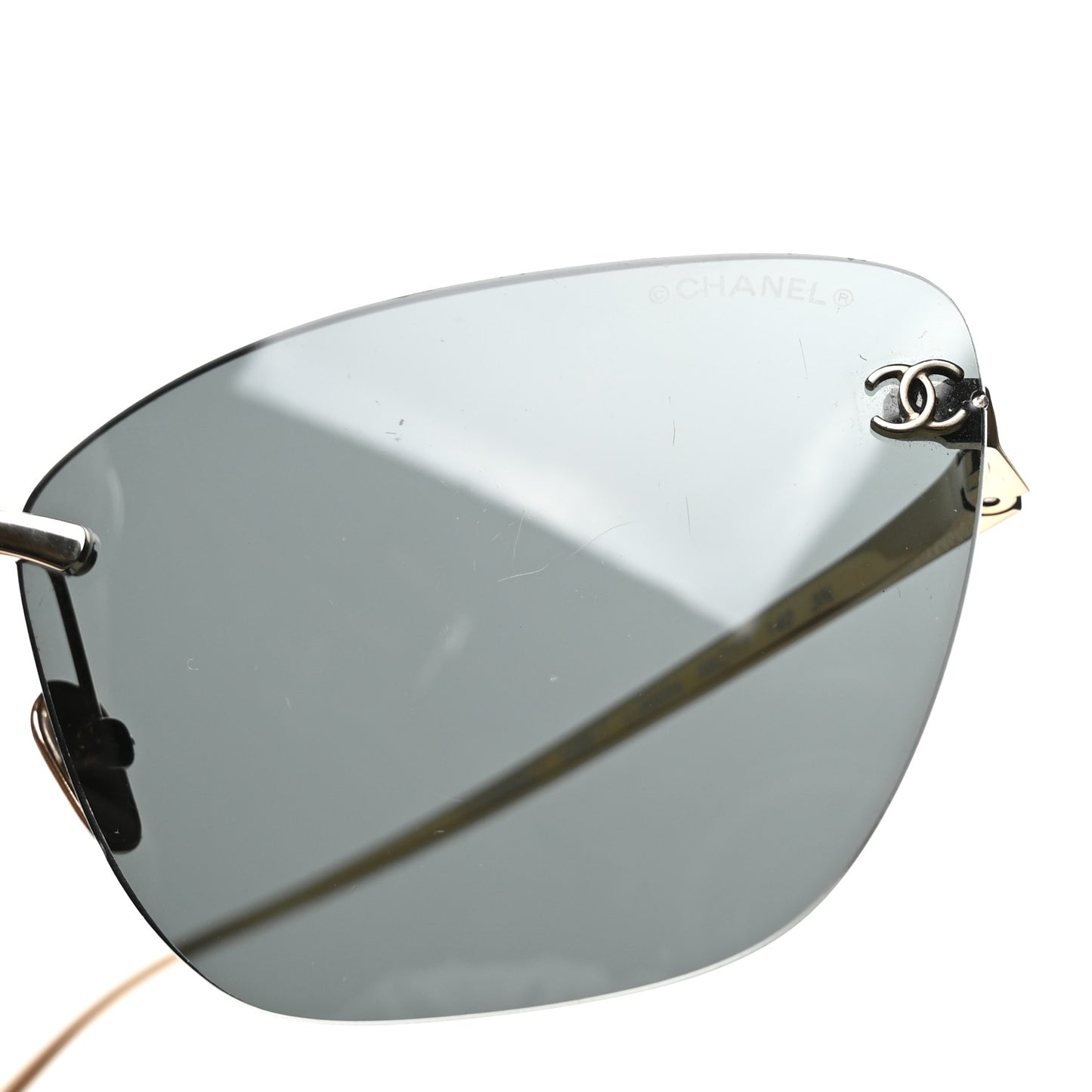 Titanium Cat Eye CC Sunglasses 4286-T Gris Clair