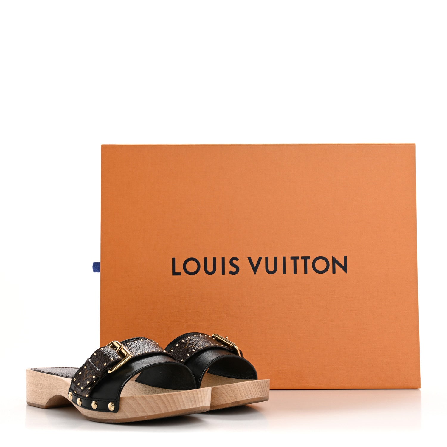 Louis Vuitton Calfskin Monogram Cottage Mules 37 Black 10 of 10