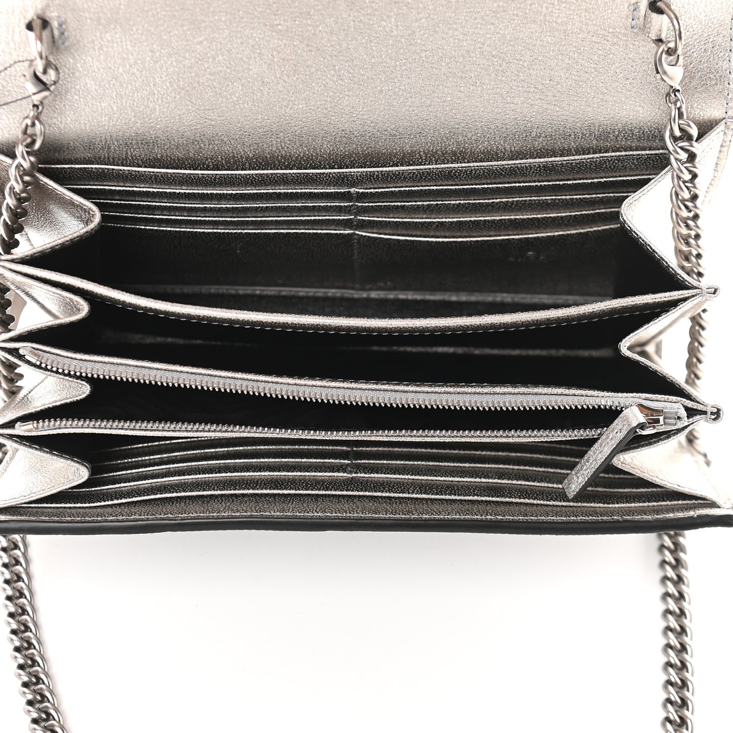 Lizard Mini Dionysus Chain Wallet Silver