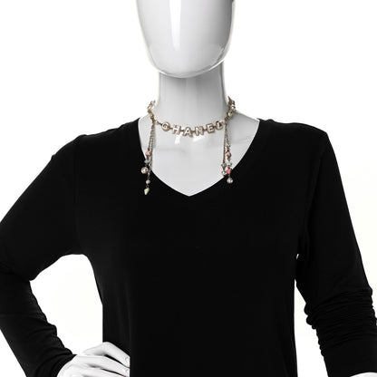 Chanel Enamel Bead Logo Necklace Gold Multicolor 2 of 5