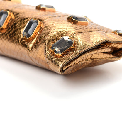 Prada Whipsnake Pietre Jeweled Evening Bag Gold 6 of 8