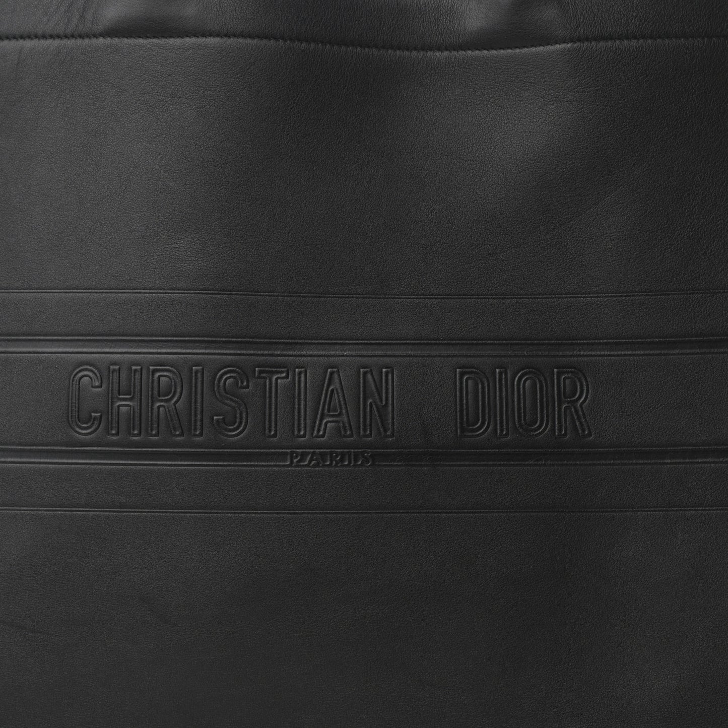 Calfskin Embossed Book Tote Black