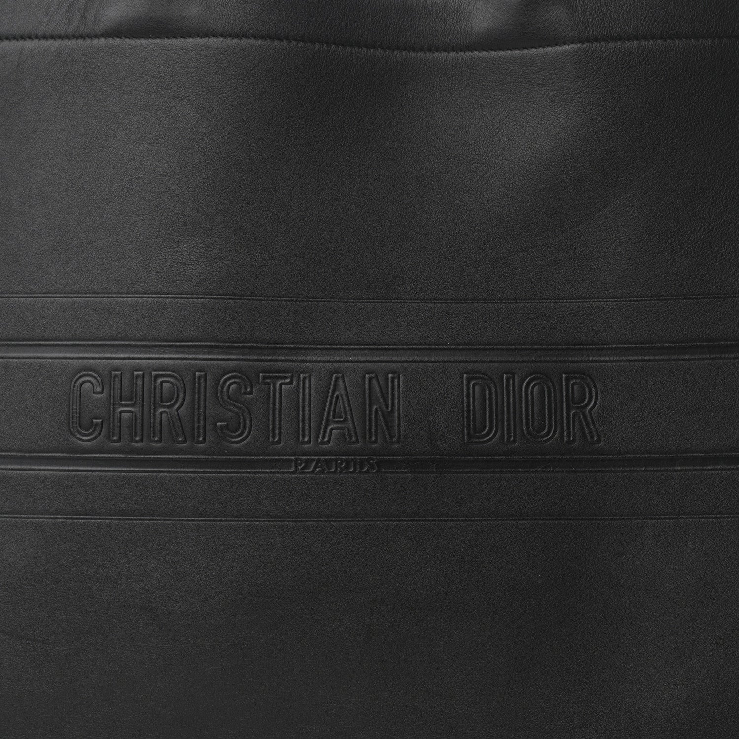 Christian Dior Calfskin Embossed Book Tote Black 8 of 15