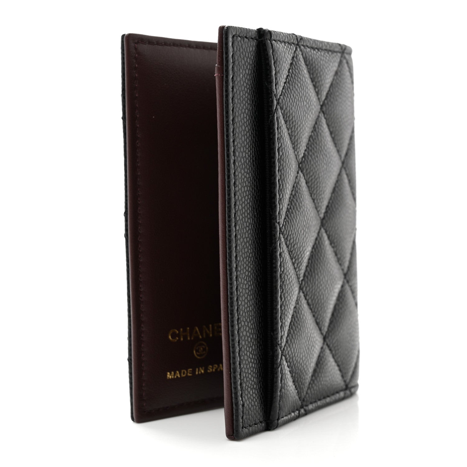 Chanel Caviar Quilted Card Holder Wallet Black 3 of 8