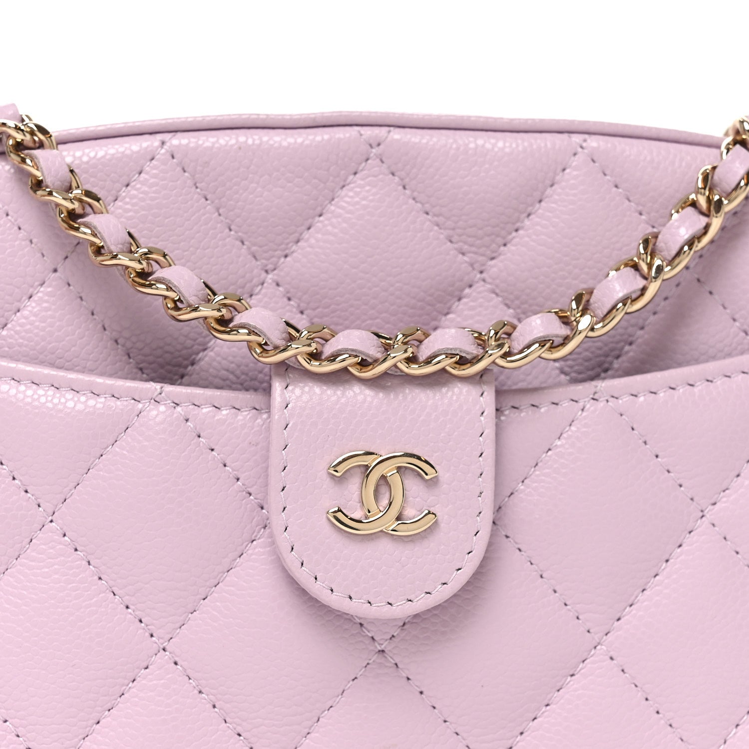 Chanel Caviar Quilted Chain Camera Bag Light Purple 7 of 9