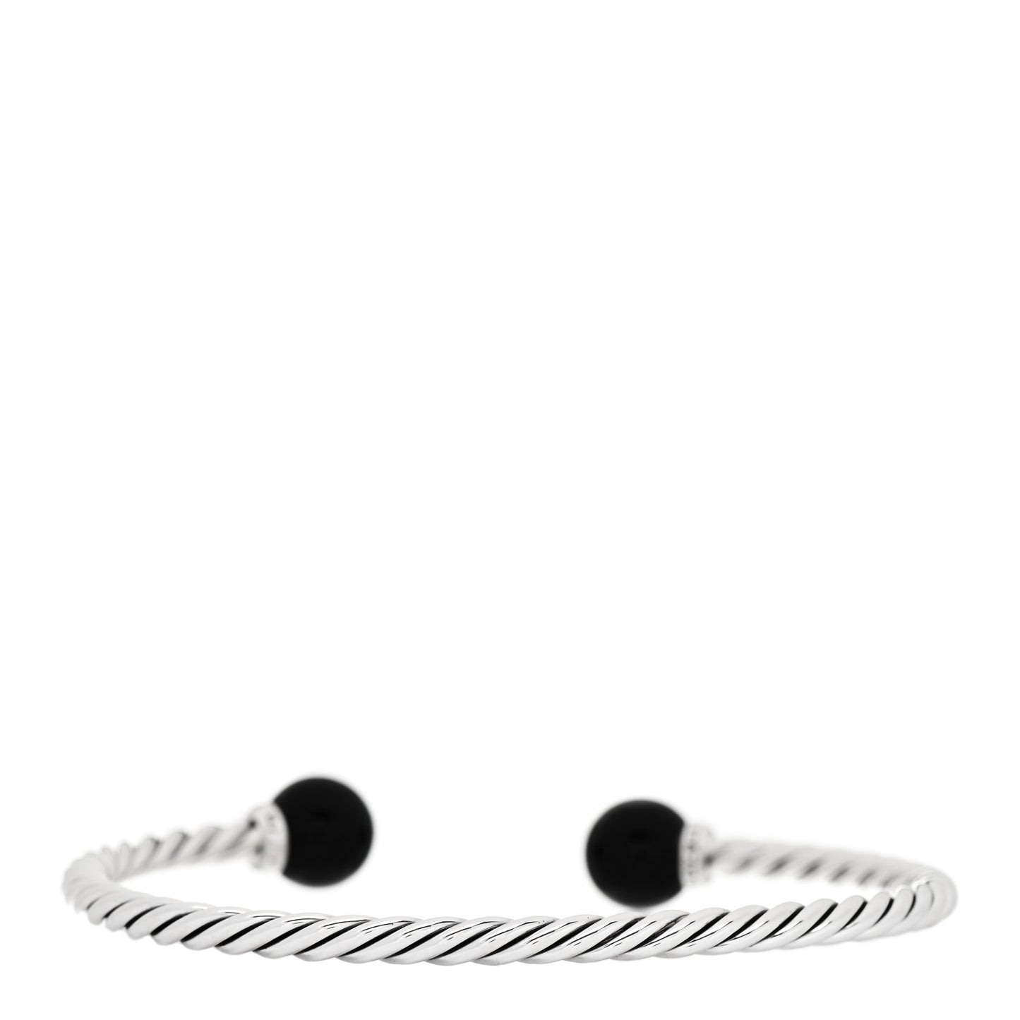 Sterling Silver Diamond Onyx 9mm Solari Bracelet