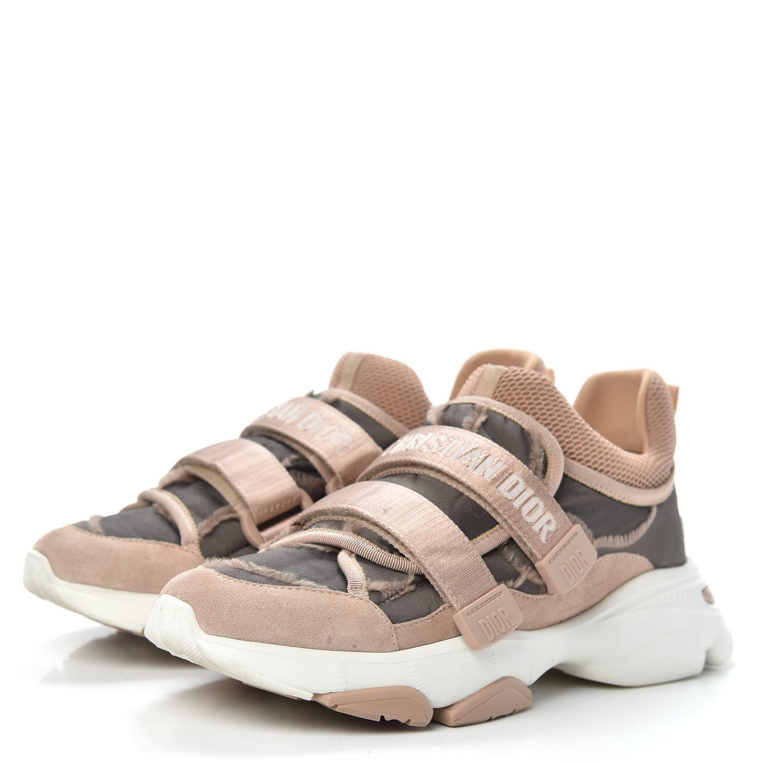 Christian Dior Technical Fabric Nylon Camouflage Womens D-Wander Sneakers 39.5 Nude 3 of 9