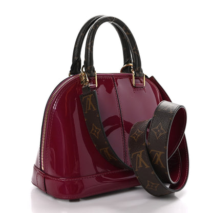 Louis Vuitton LOUIS VUITTON Patent Monogram Alma BB Magenta 3 of 8