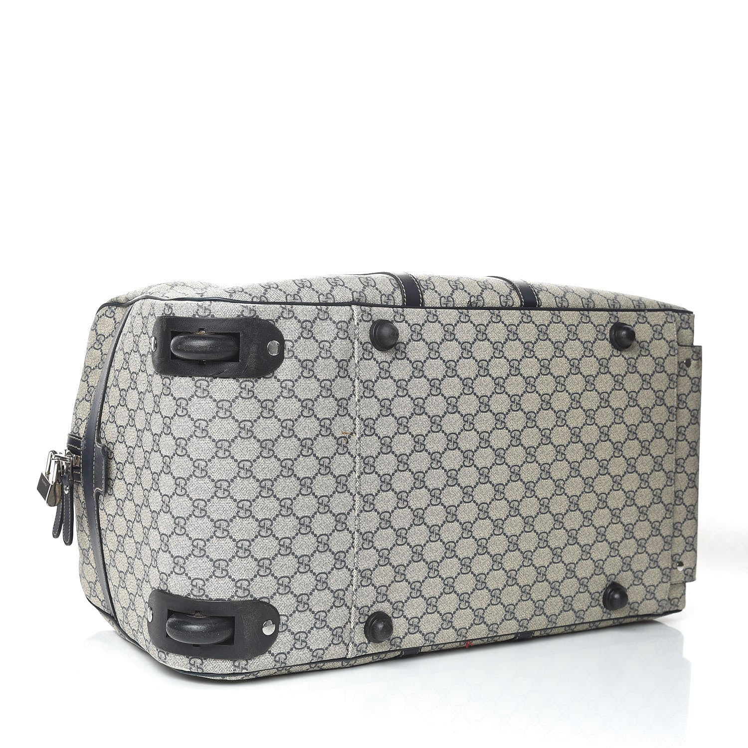Gucci GG Plus Monogram Large Carry On Duffle Trolley Navy 5 of 16