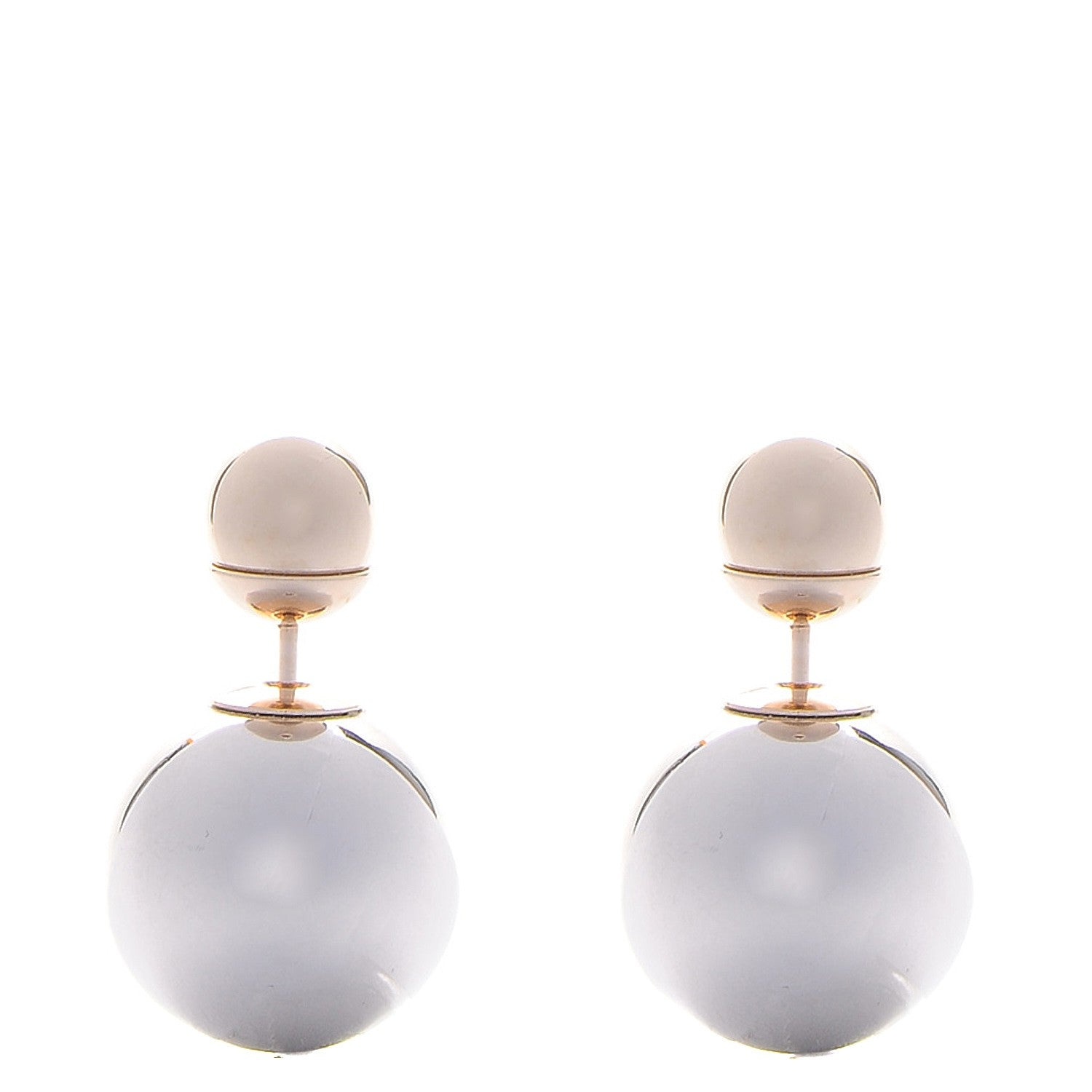 Christian Dior Mise En Dior Tribal Earrings Silver Gold 1 of 4