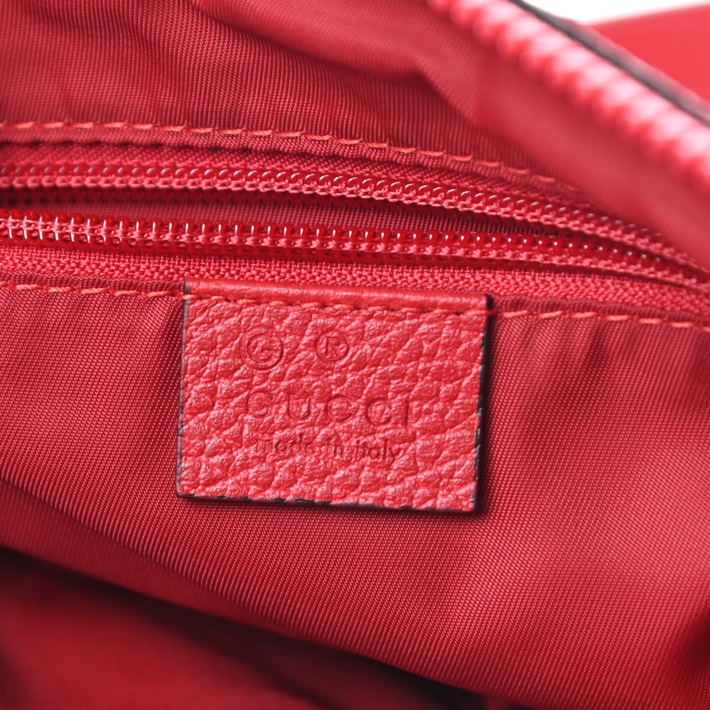 Nylon Monogram Dollar Calfskin Flat Messenger Bag Vibrant Red