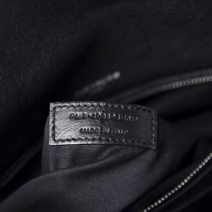 Saint Laurent Lambskin Matelasse Monogram Microstud Medium Niki Chain Satchel Black 10 of 11