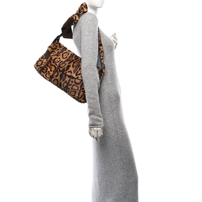Valentino Garavani Calf Hair Leopard Print Bow Shoulder Bag Brown 2 of 9