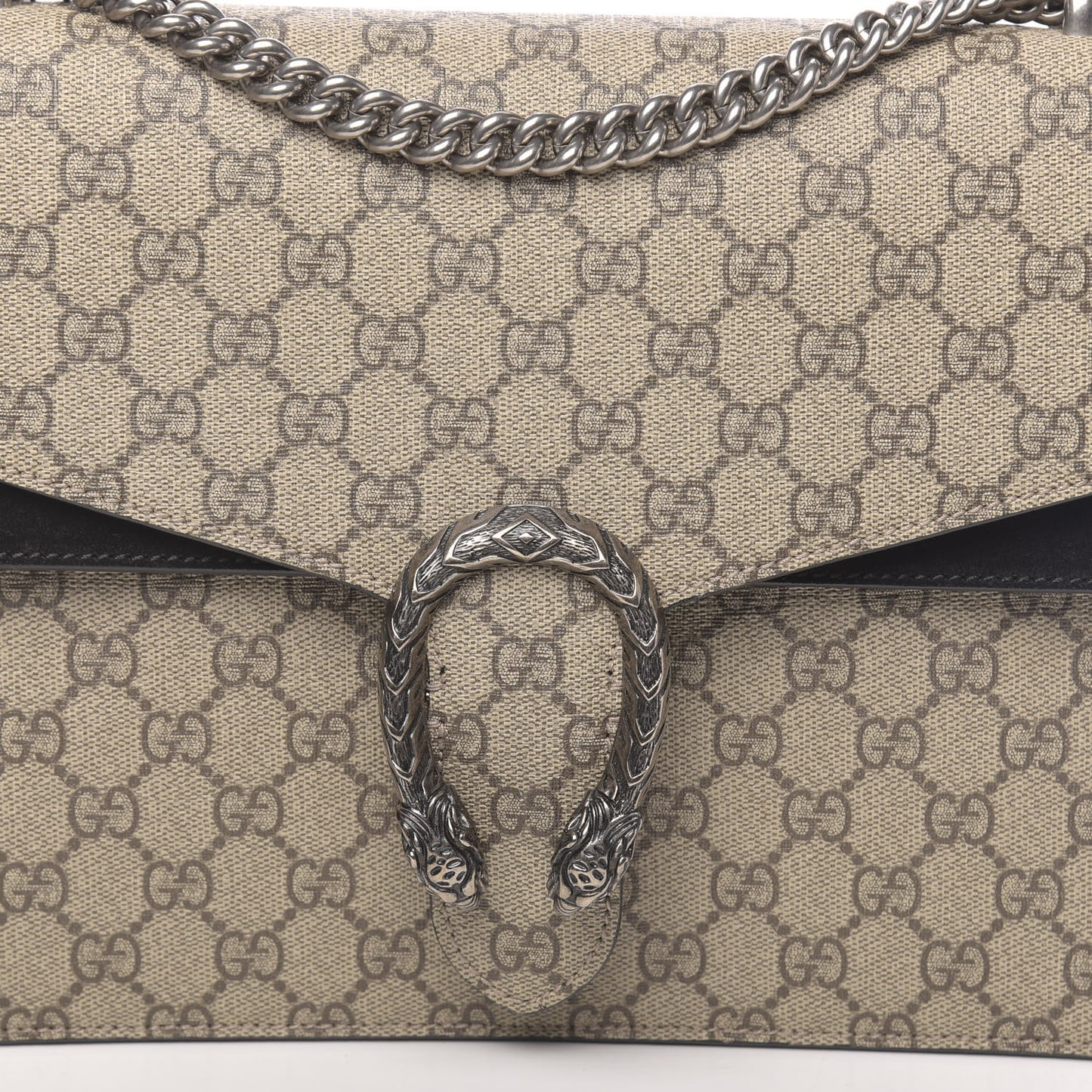 GG Supreme Monogram Medium Dionysus Shoulder Bag Black