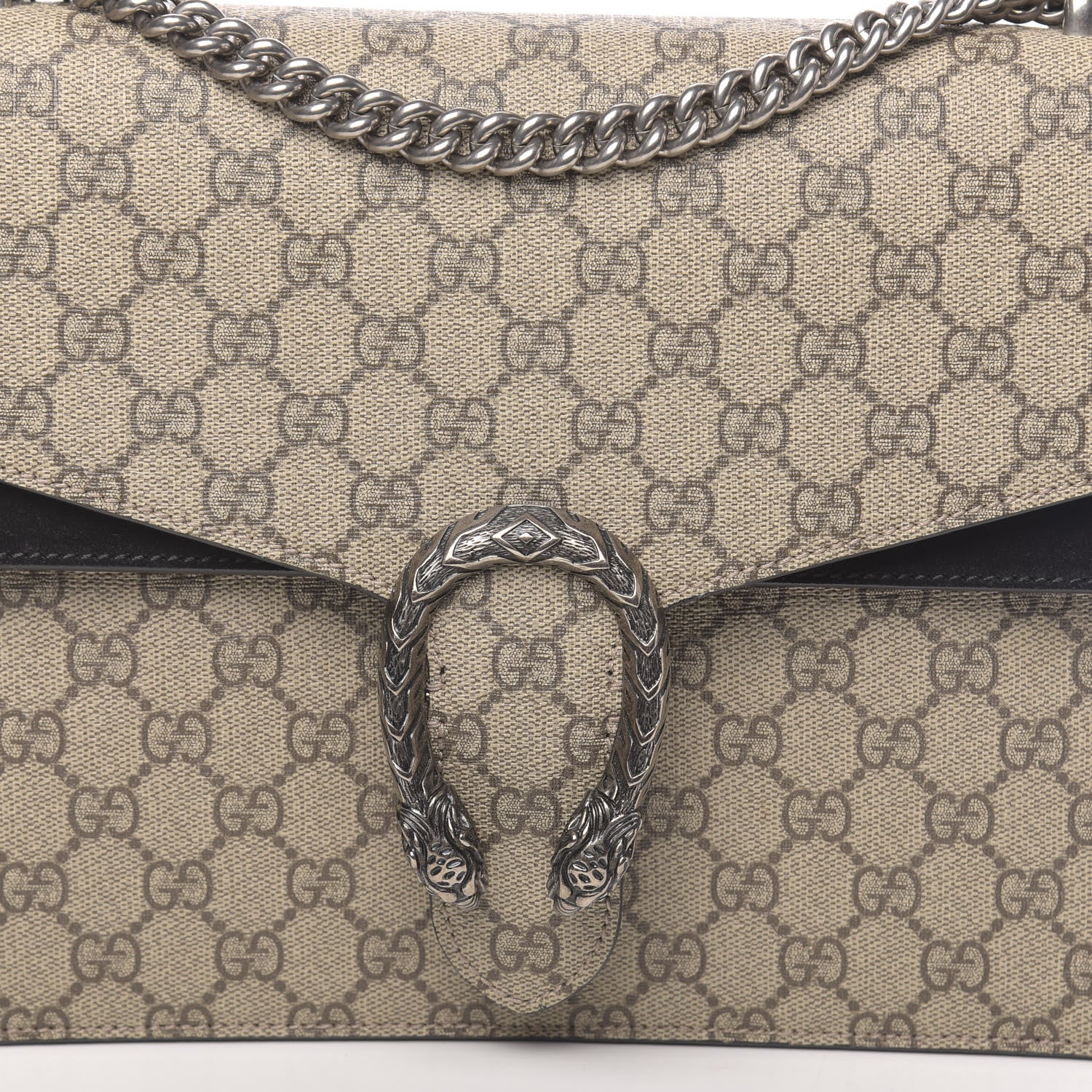 Gucci GG Supreme Monogram Medium Dionysus Shoulder Bag Black 10 of 10