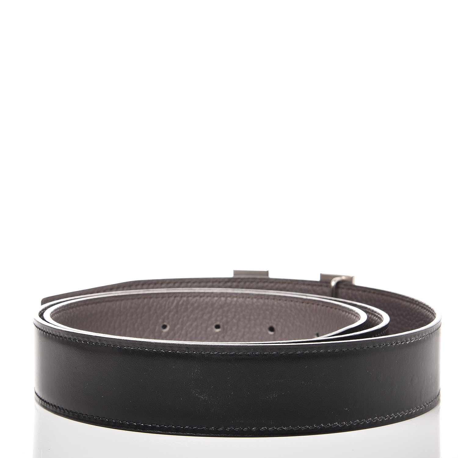 Hermes Box Togo 32mm H Belt 95 Black Etain 3 of 7