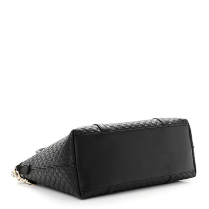 Gucci Soft Microguccissima Small Zippered Satchel Black 4 of 11