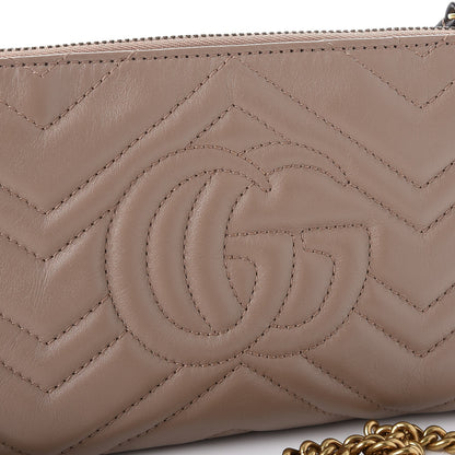 Gucci Calfskin Matelasse Mini GG Marmont Chain Bag Porcelain Rose 9 of 10
