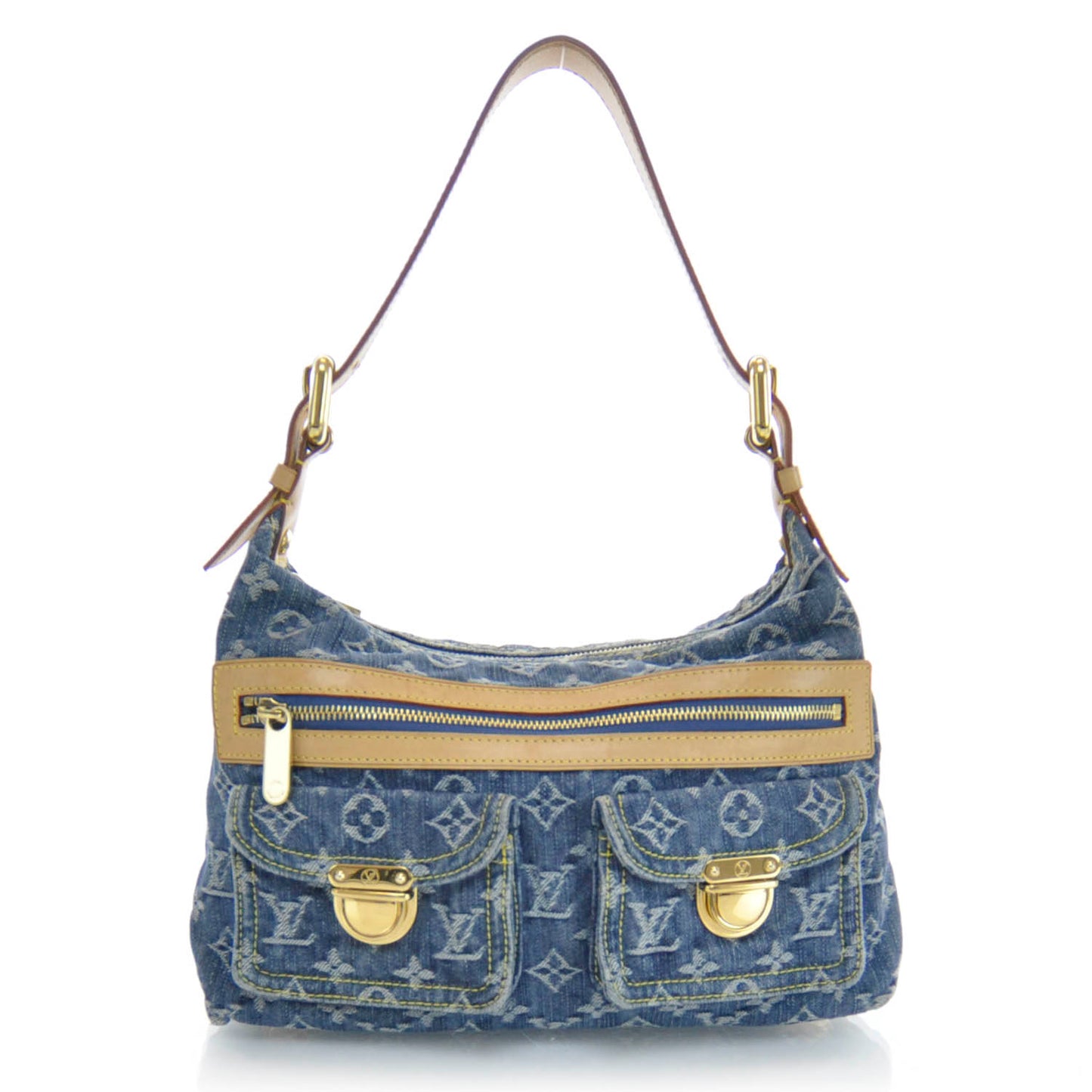 Monogram Denim Baggy PM Blue