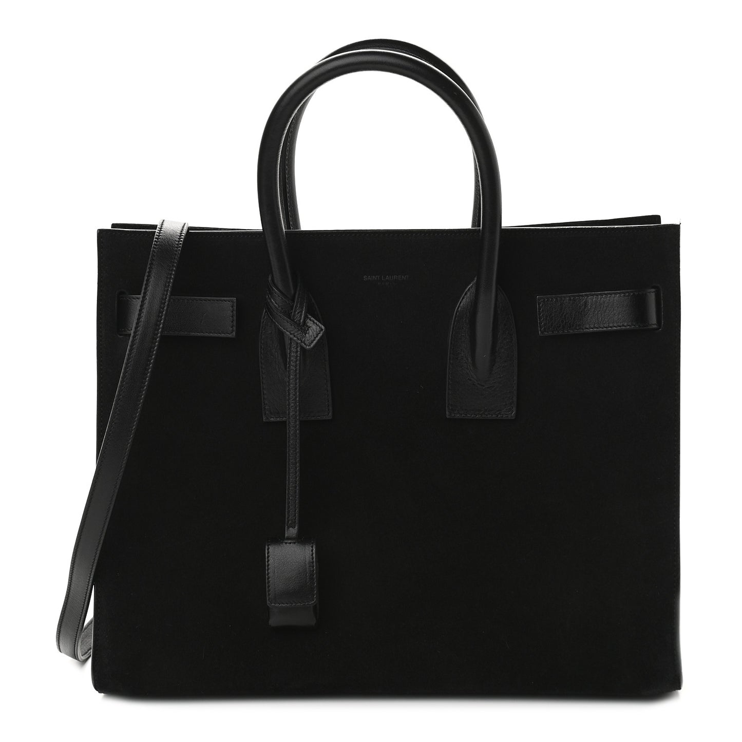Suede Calfskin Small Sac De Jour Black