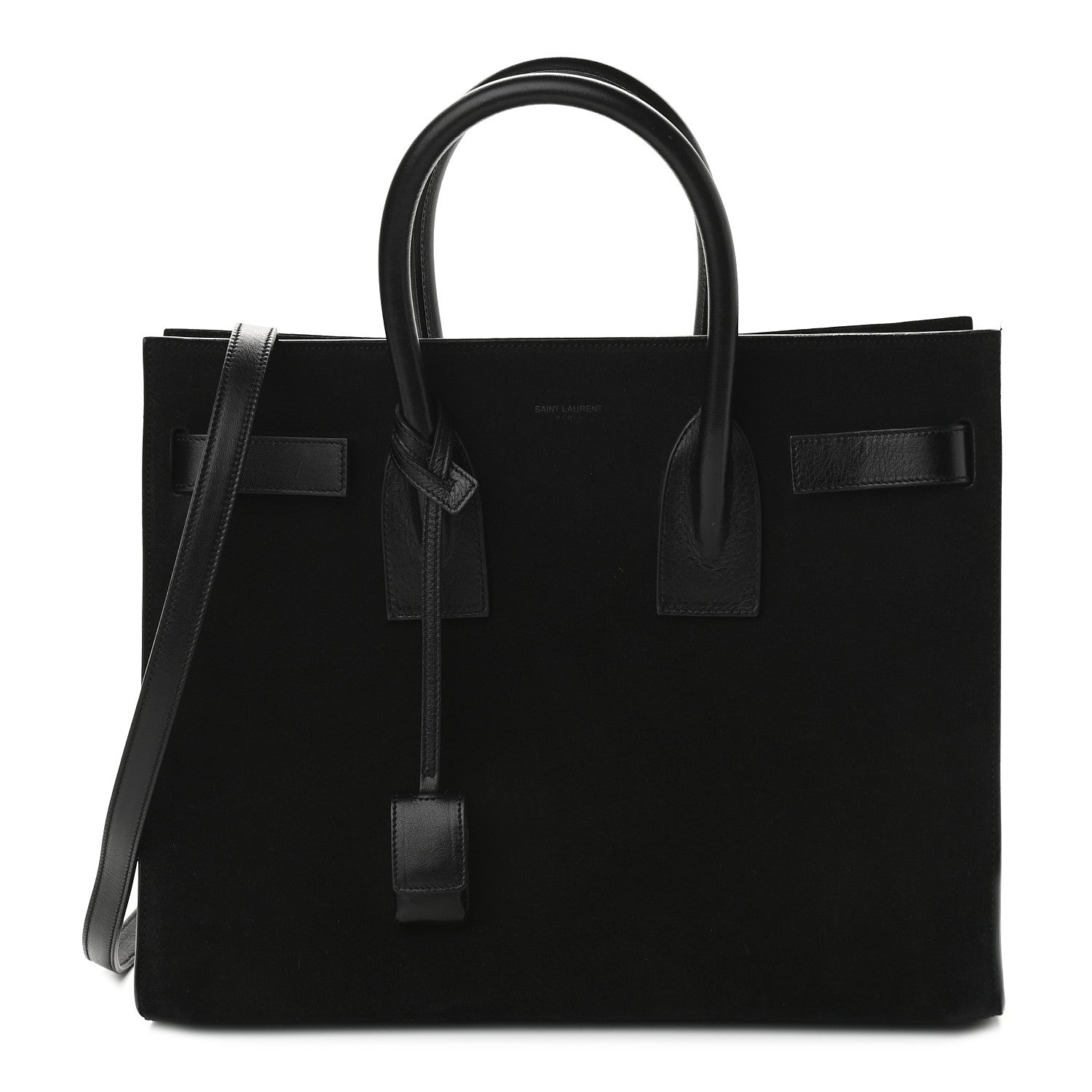 Saint Laurent Suede Calfskin Small Sac De Jour Black 1 of 8