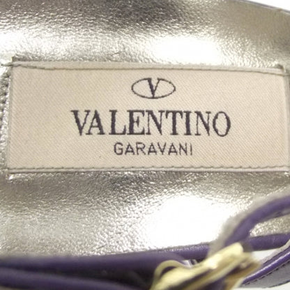 Valentino Garavani Leather Sandals 38.5 Purple 5 of 6