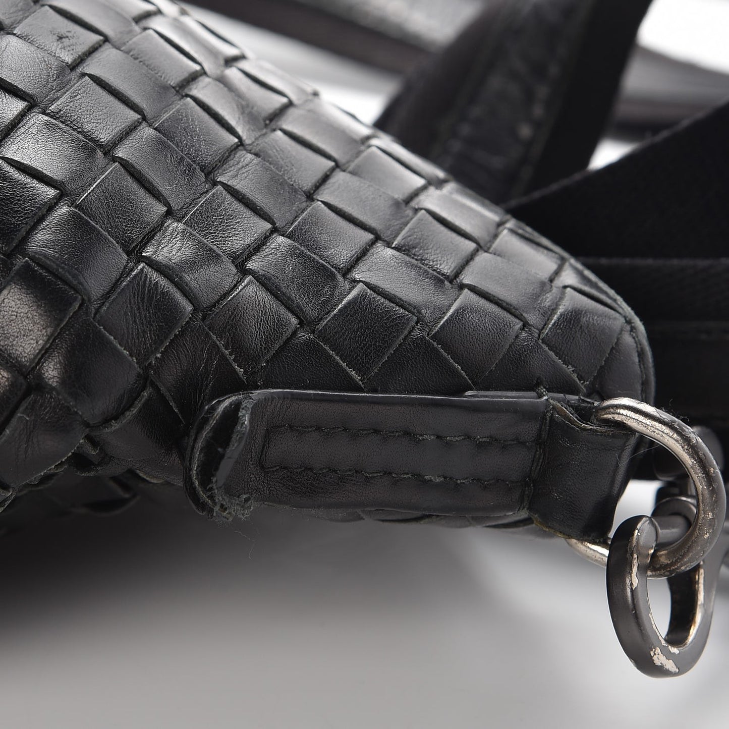 Nappa Intrecciato Crossbody Bag Nero Black