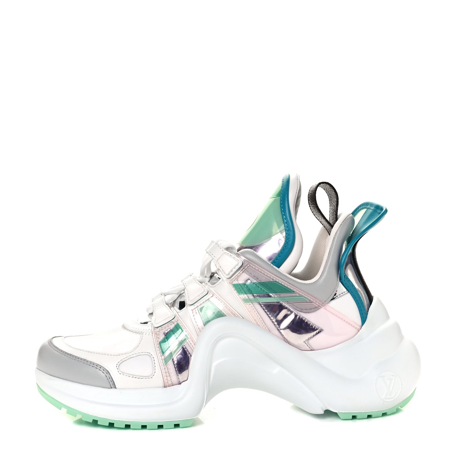 Calfskin Nylon LV Pop Archlight Sneaker 37.5 Metallic Rose Clair Pink