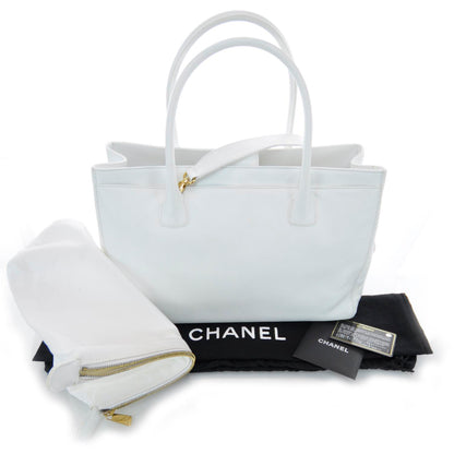Chanel Caviar Cerf Executive Shopper Tote White 3 of 12