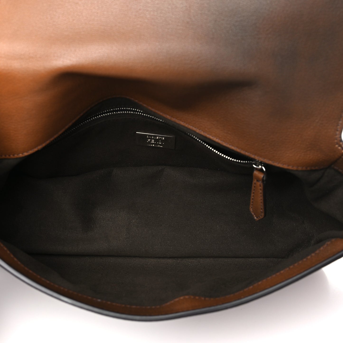 Vitello Tamponato Vintage Jacquard FF 1974 Zip Baguette Moro