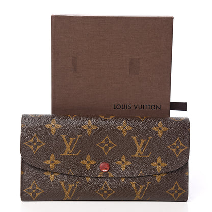 Louis Vuitton Monogram Emilie Wallet Red 10 of 10