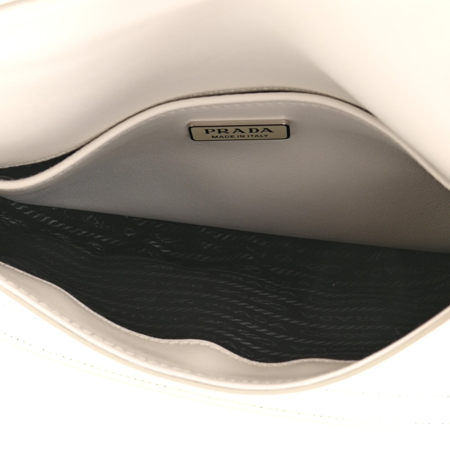 Spazzolato Cleo Flap Shoulder Bag White