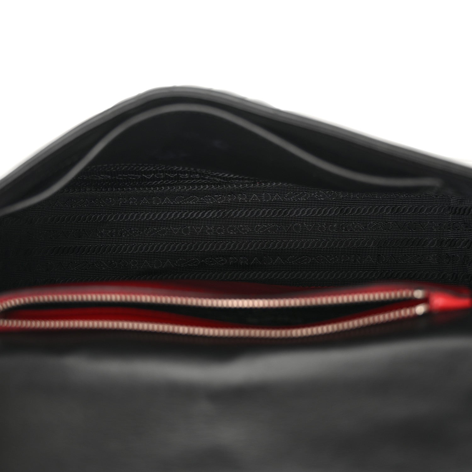 Prada Soft Calfskin Impunture Diagramme Large Chain Flap Shoulder Bag Black 5 of 10