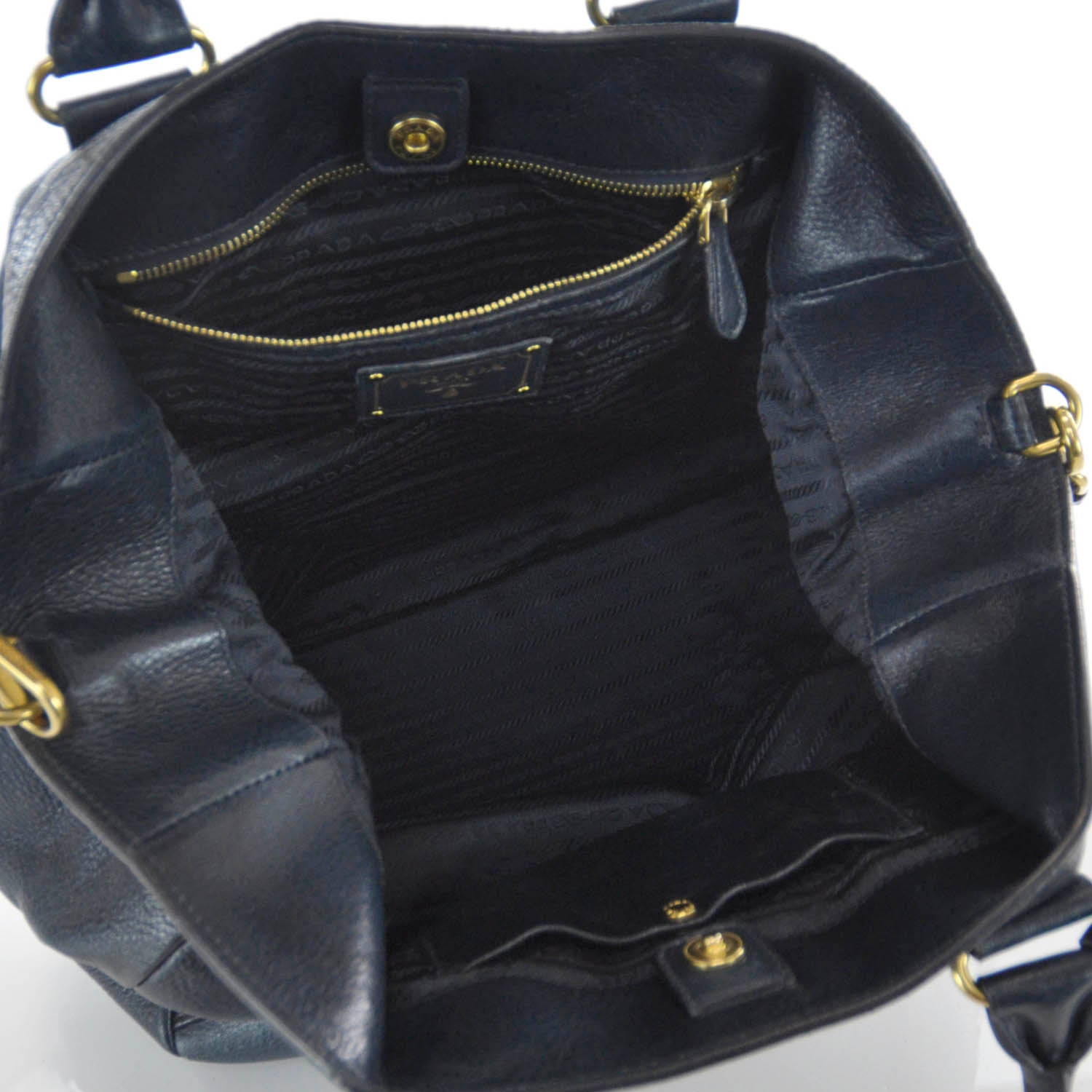 Prada Cervo Deerskin Hobo Denim 5 of 7