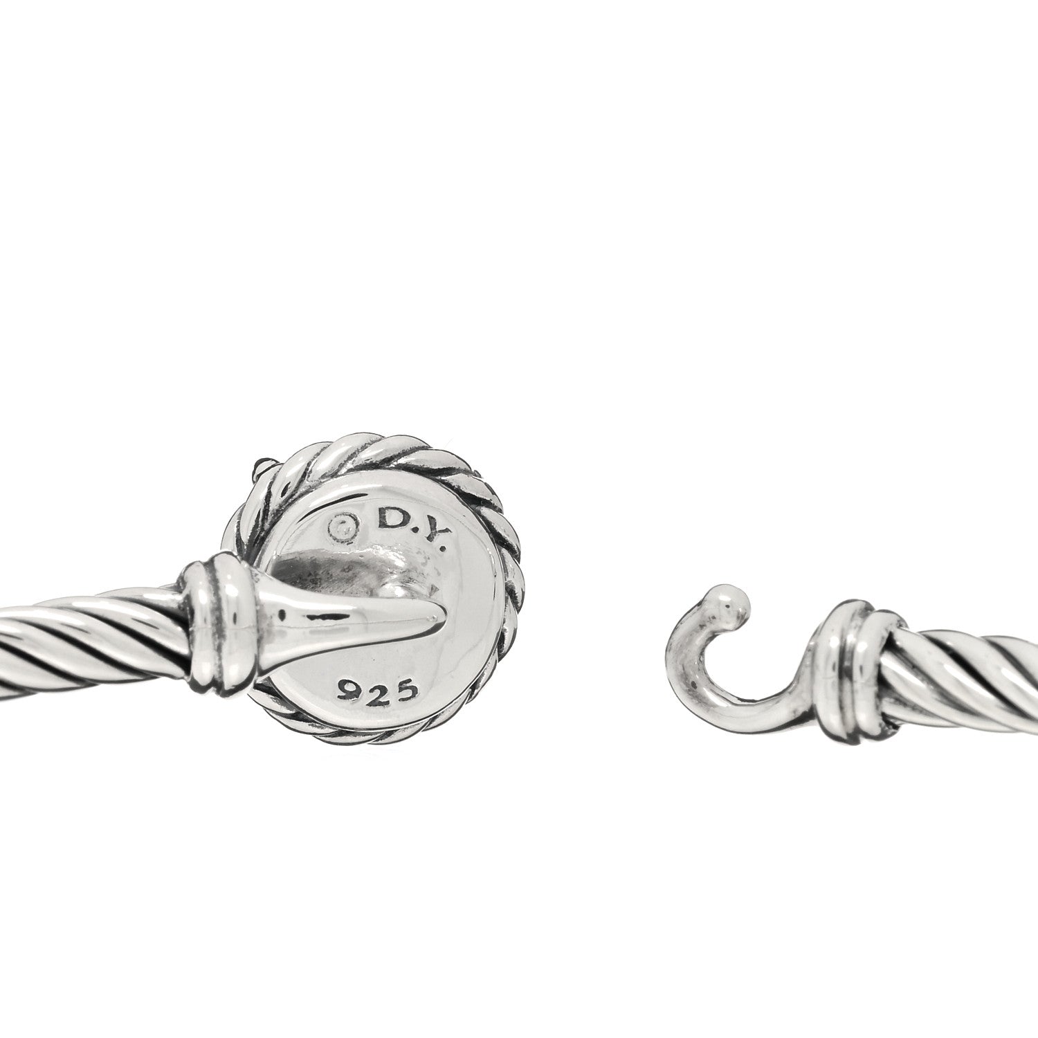 David Yurman Sterling Silver Pearl 3mm Chatelaine Bracelet 3 of 3