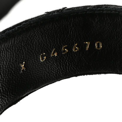 Chanel Shiny Lambskin Quilted Chain CC Sandals 39.5 Black 9 of 10