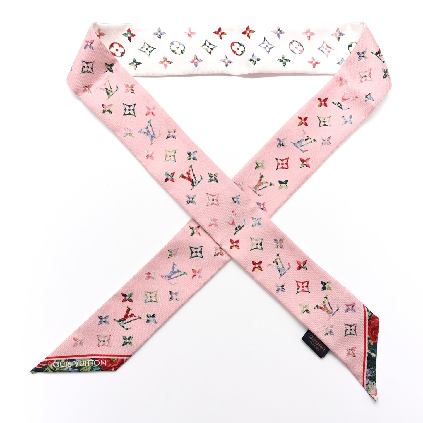 Silk Monogram LV Garden Bandeau Pink