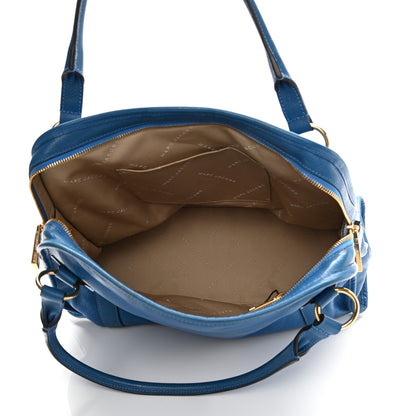 Marc Jacobs Goatskin Large Serengeti Wellington Satchel Bleuette 5 of 12