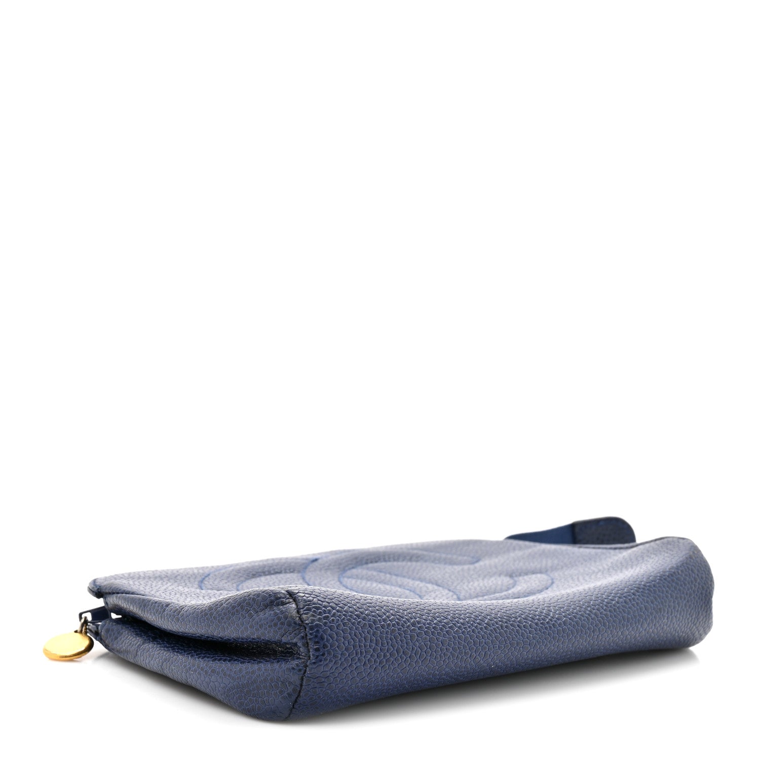 Chanel Caviar Timeless CC Cosmetic Pouch Blue 4 of 10