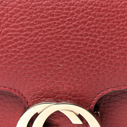 Gucci Dollar Calfskin Small Interlocking G Shoulder Bag Red 10 of 15