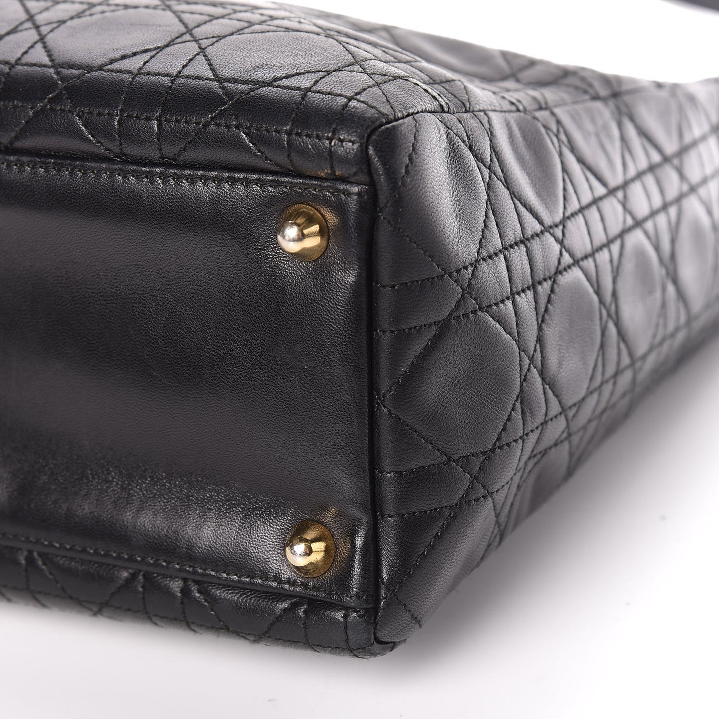 Lambskin Cannage Large Lady Dior Black
