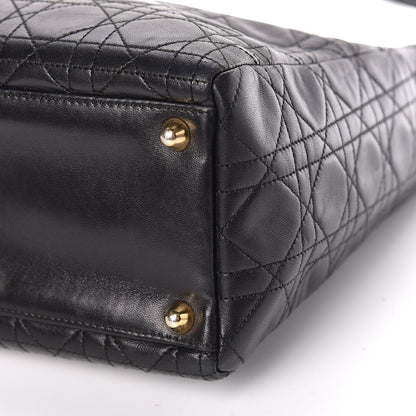 Christian Dior Lambskin Cannage Large Lady Dior Black 6 of 17