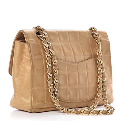 Chanel Lambskin Quilted Medium Chocolate Bar Flap Beige 3 of 17