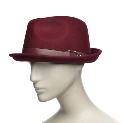 Gucci Felt Horsebit Fedora Hat M Burgundy 2 of 6