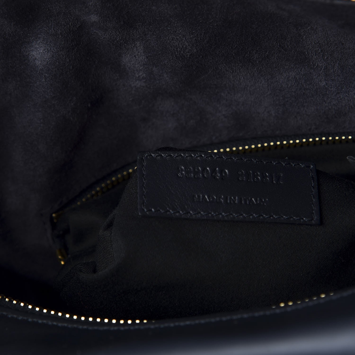 Saint Laurent Calfskin Classic Duffle 6 Navy 8 of 9