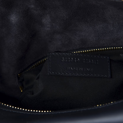 Saint Laurent Calfskin Classic Duffle 6 Navy 8 of 9