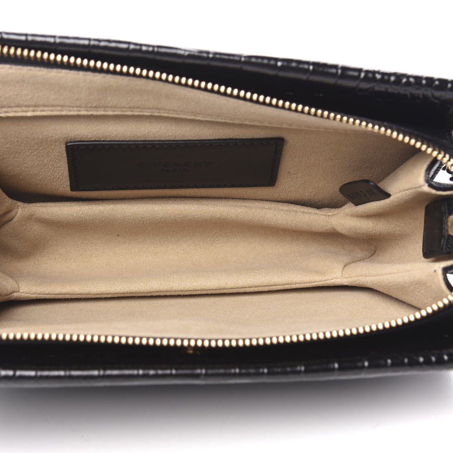 Calfskin Crocodile Embossed Cross 3 Crossbody Bag Black