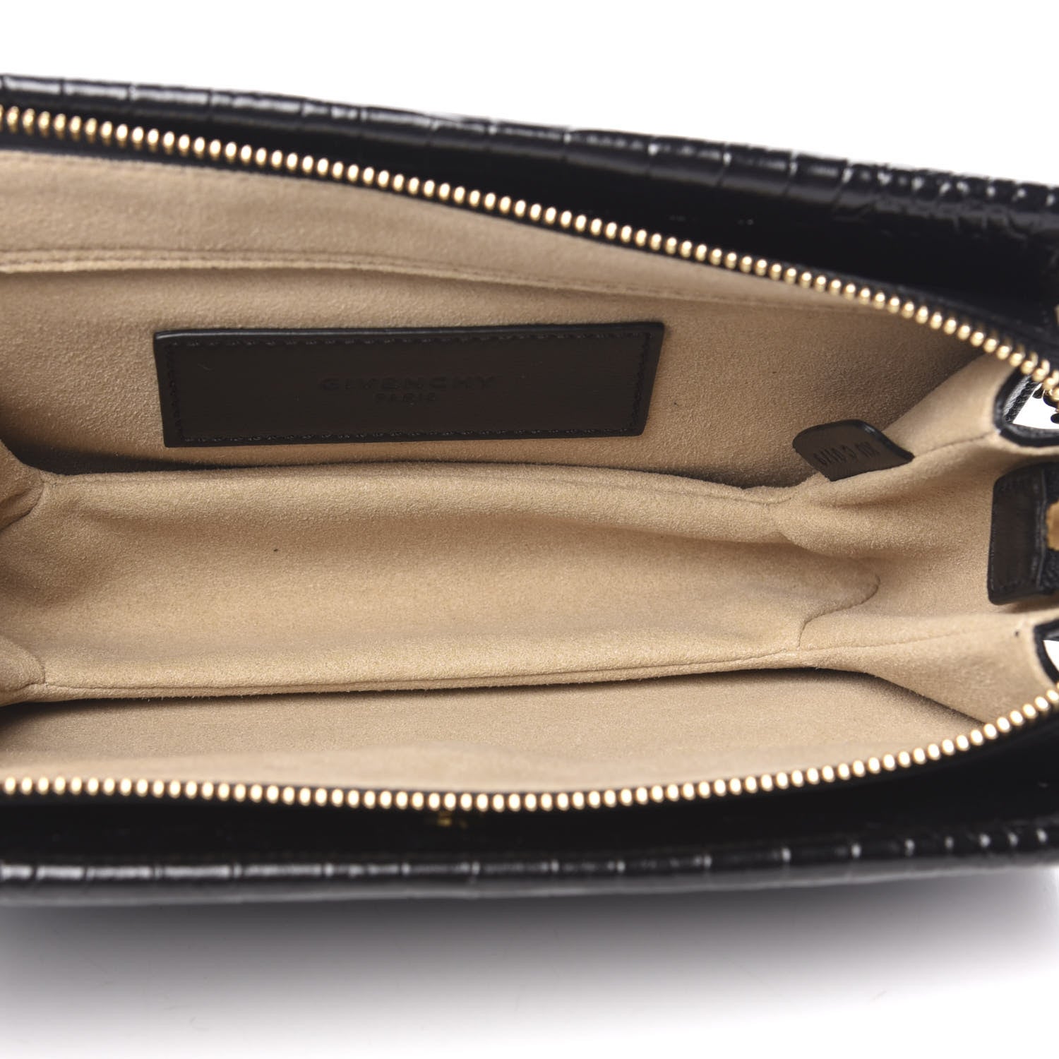 Givenchy Calfskin Crocodile Embossed Cross 3 Crossbody Bag Black 5 of 10