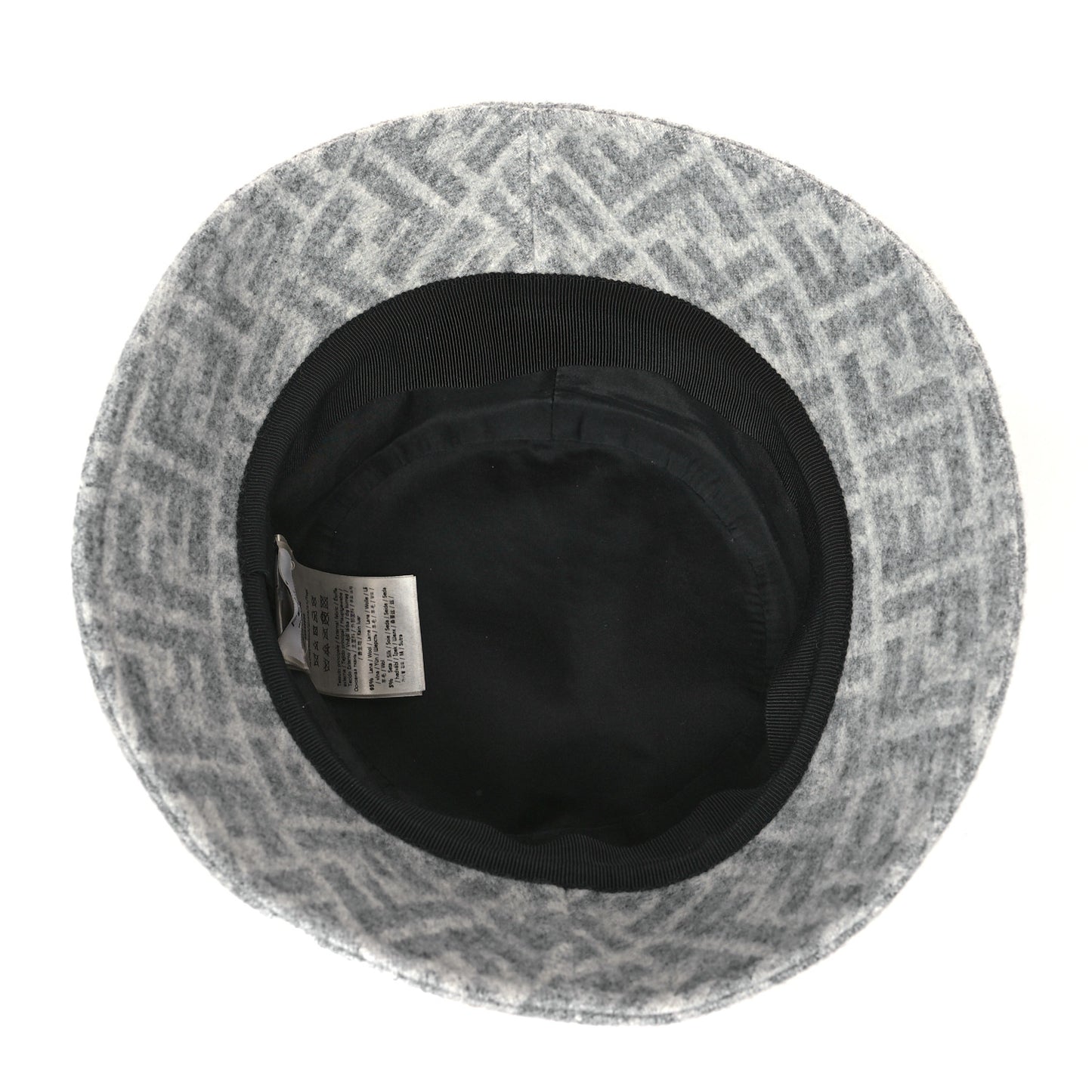 Wool Silk FF Bucket Hat M Grey