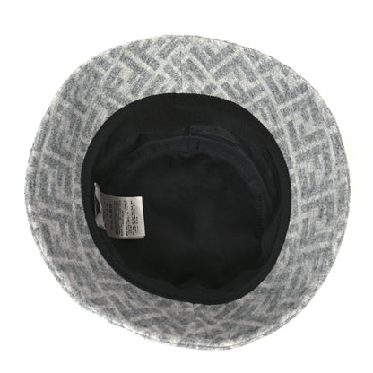 Fendi Wool Silk FF Bucket Hat M Grey 5 of 6